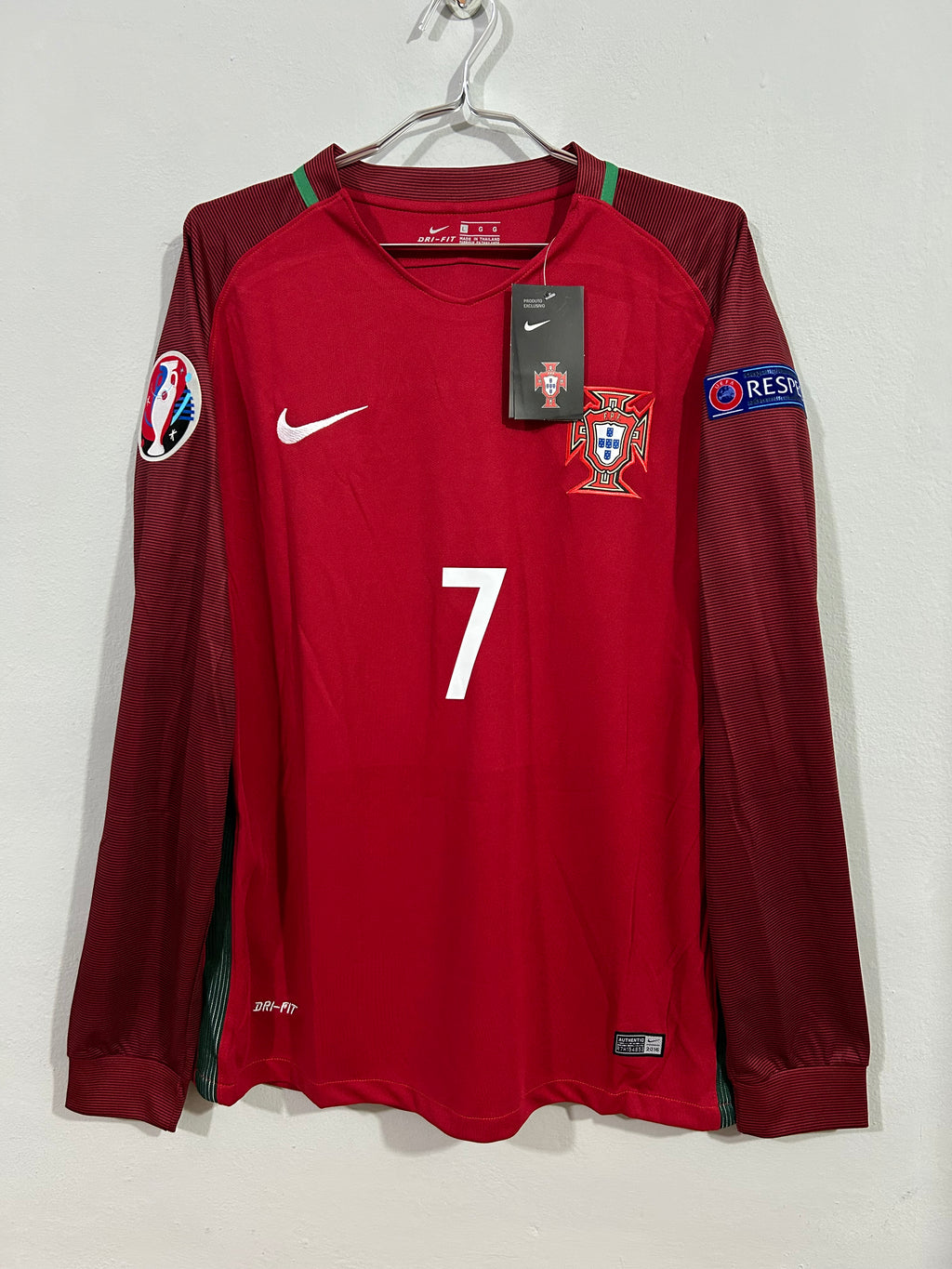 CAMISETA DE PORTUGAL 2016 CAMPEONES DE EUROPA MANGA LARGA