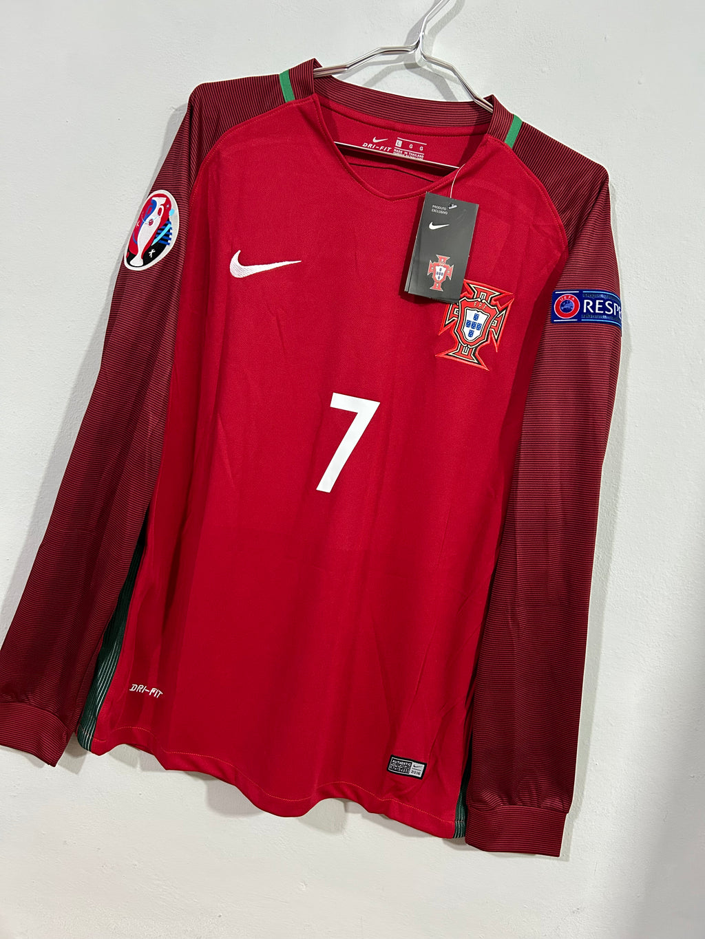 CAMISETA DE PORTUGAL 2016 CAMPEONES DE EUROPA MANGA LARGA