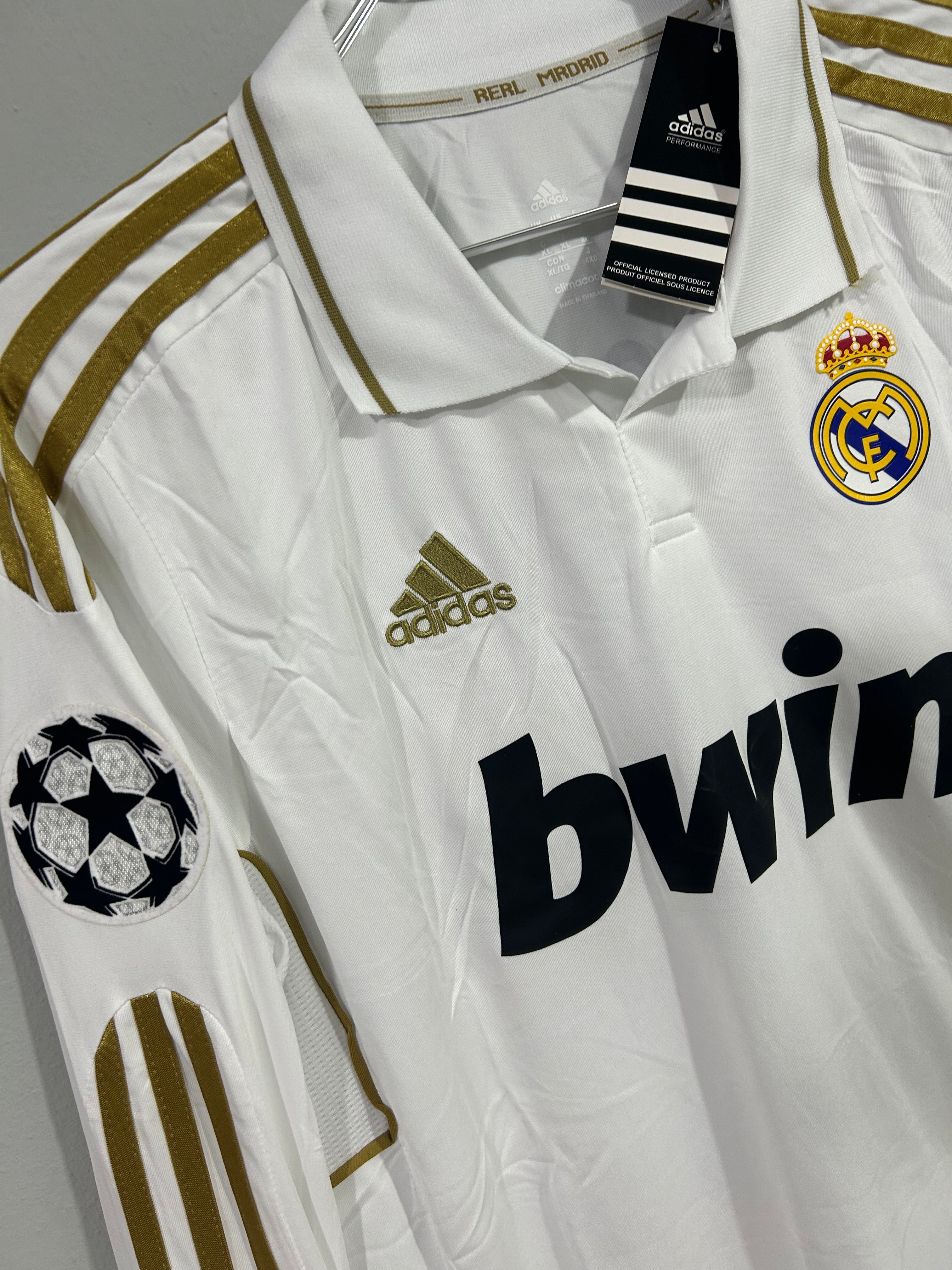 CAMISETA DEL REAL MADRID 2011/2012 HOME MANGA LARGA