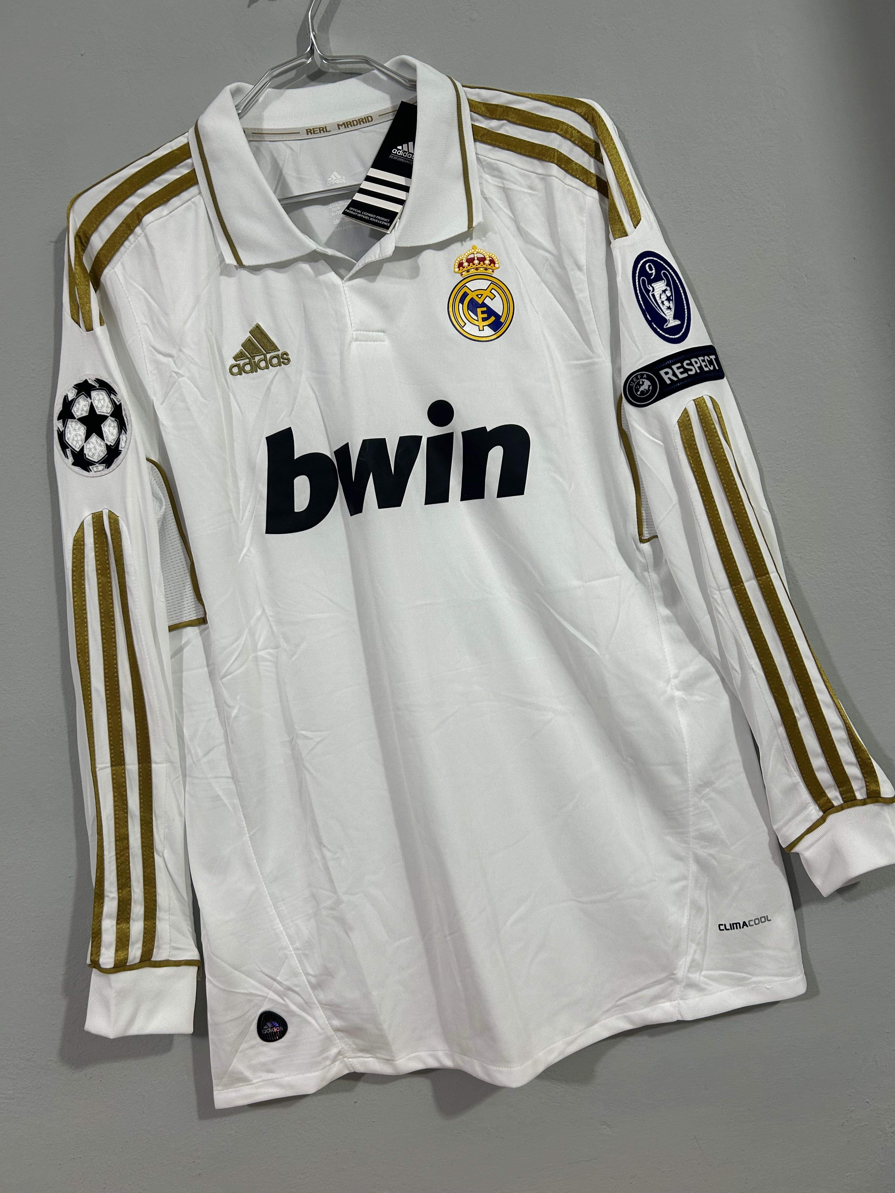 CAMISETA DEL REAL MADRID 2011/2012 HOME MANGA LARGA