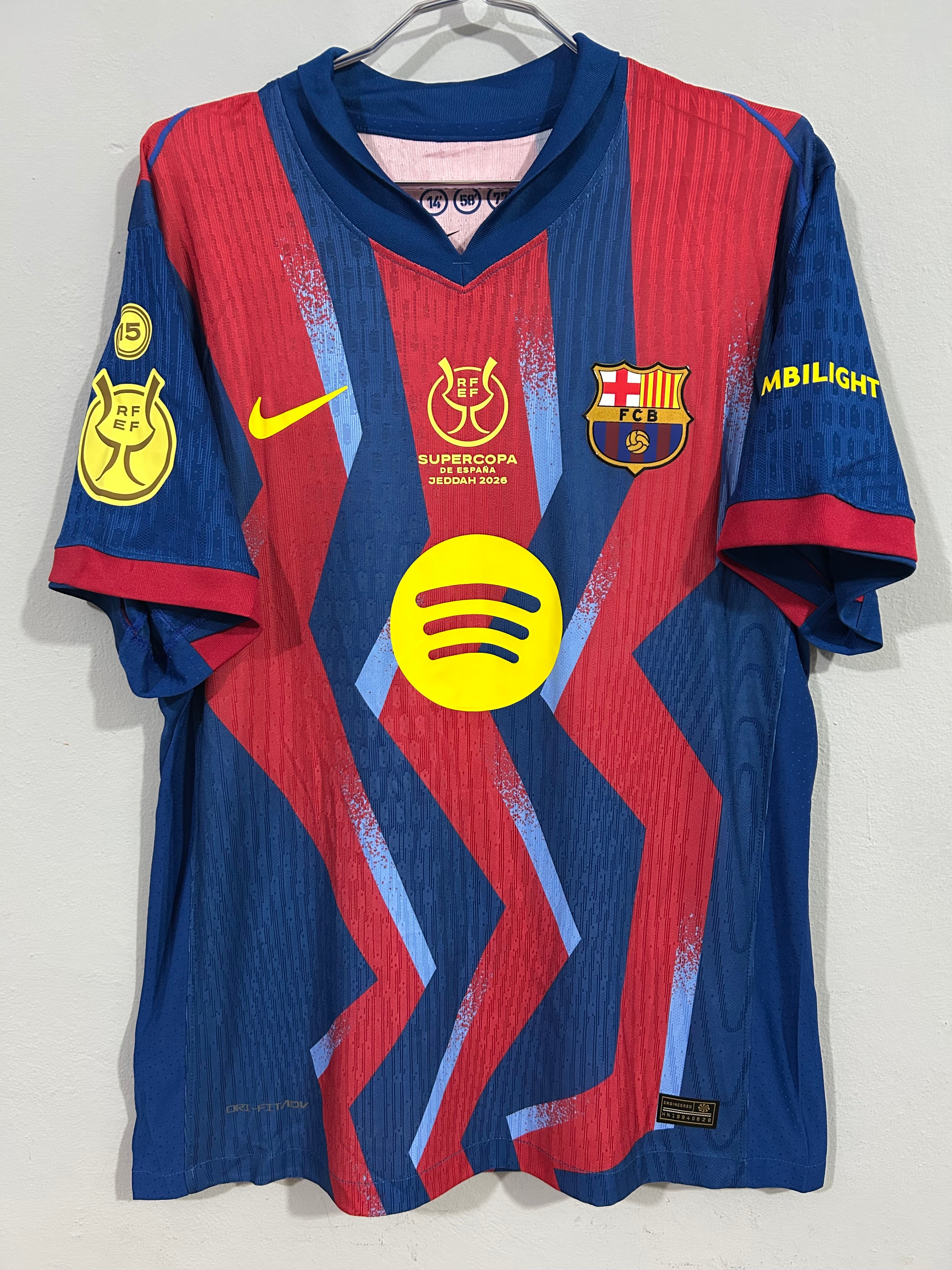 CAMISETA DEL BARCELONA 25/26 4ta EQUIPACIÓN EDICIÓN SUPERCOPA DE ESPAÑA VERSION JUGADOR