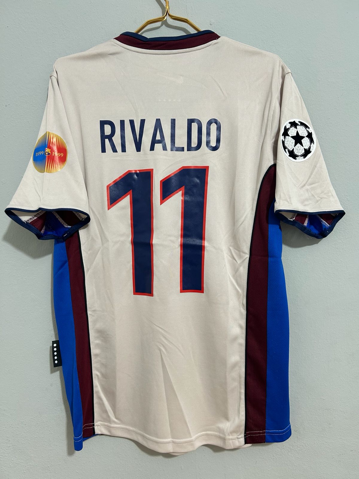 CAMISETA DEL BARCELONA 1999/2000 SEGUNDA EQUIPACION EDICION ESPECIAL CENTENARIO