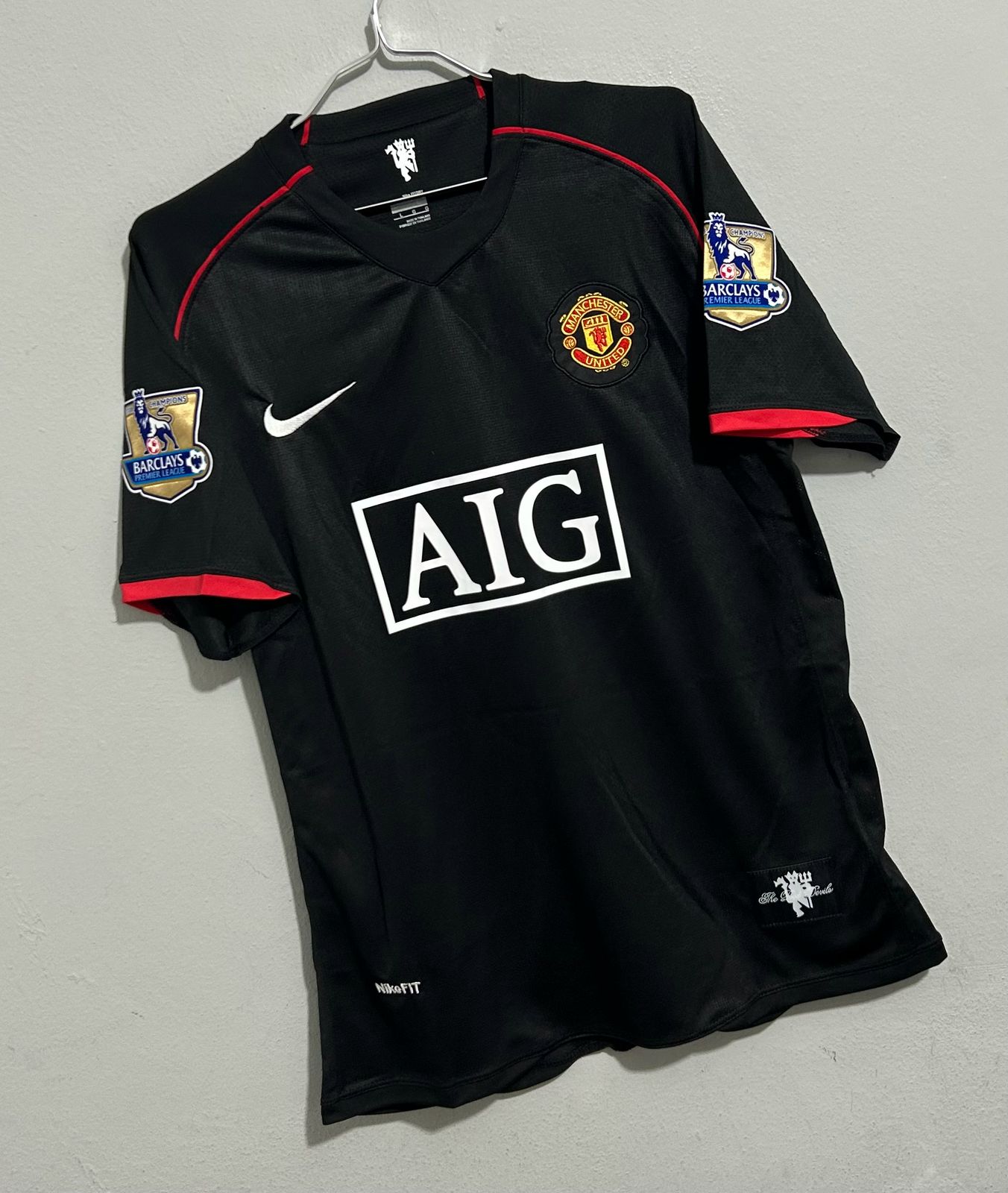 CAMISETA DEL MANCHESTER UNITED 2008 AWAY NEGRA