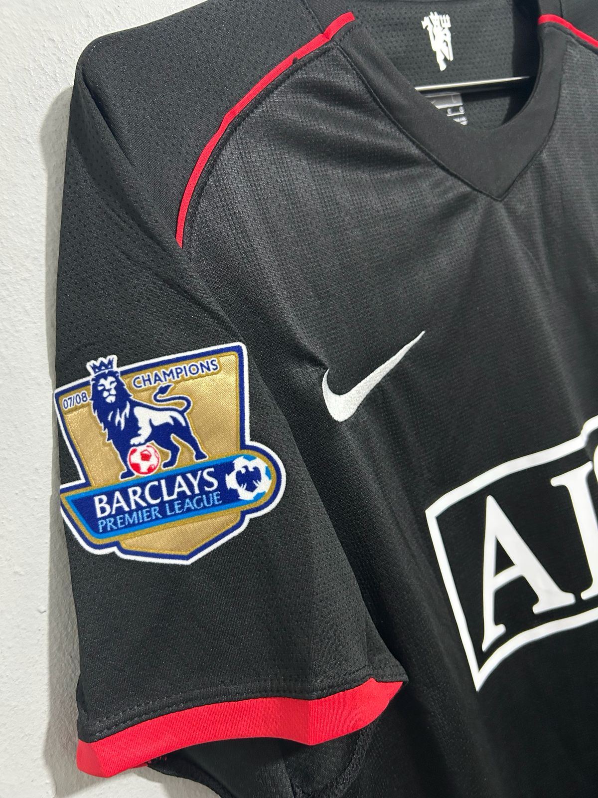 CAMISETA DEL MANCHESTER UNITED 2008 AWAY NEGRA