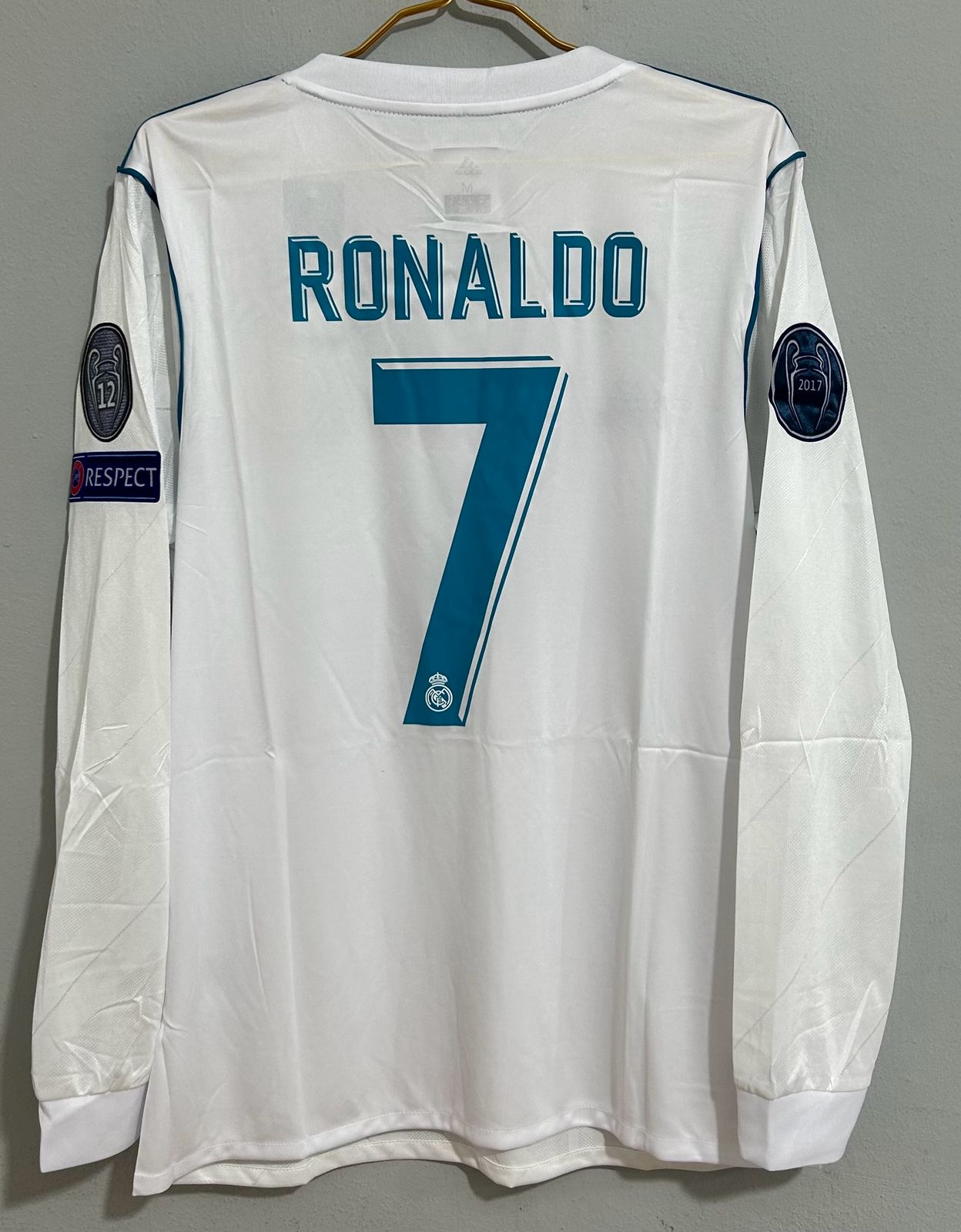 CAMISETA DEL REAL MADRID 2017/2018 HOME MANGA LARGA FINAL DE KYIV