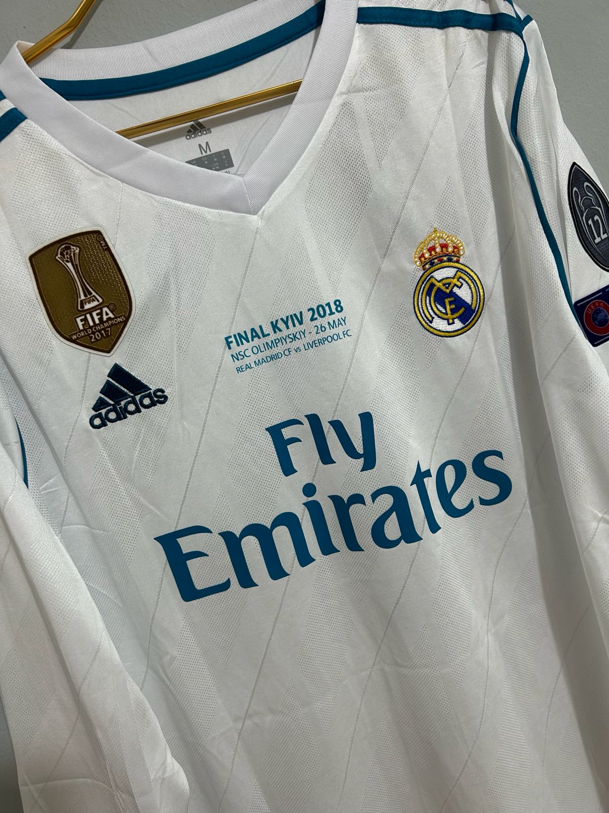 CAMISETA DEL REAL MADRID 2017/2018 HOME MANGA LARGA FINAL DE KYIV